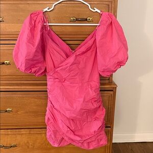 DO+BE Pink Puff Sleeve Mini Dress